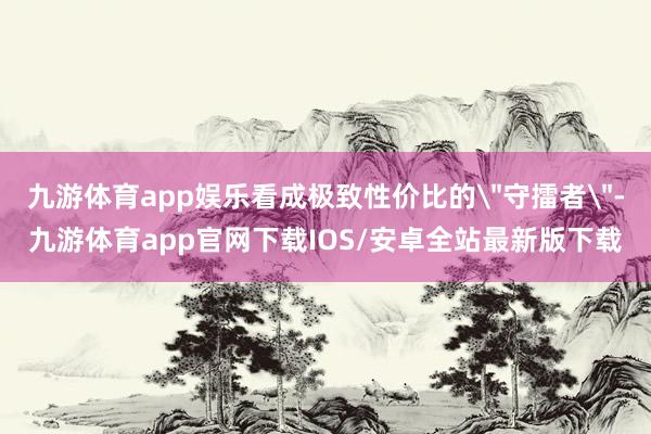九游体育app娱乐看成极致性价比的