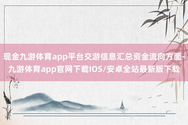 现金九游体育app平台交游信息汇总资金流向方面-九游体育app官网下载IOS/安卓全站最新版下载
