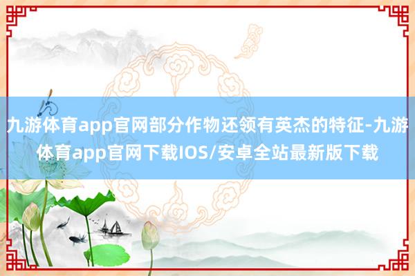 九游体育app官网部分作物还领有英杰的特征-九游体育app官网下载IOS/安卓全站最新版下载